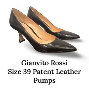 Gianvito Rossi Leather Mid Heel Pumps
